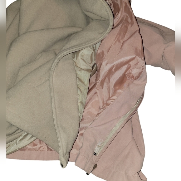 London Fog size XL pink hooded heavy coat that transitions into lighter jacket - Picture 6 of 10